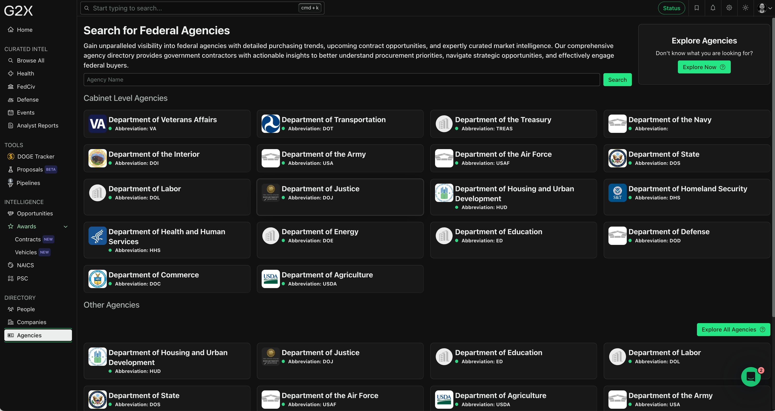 Agency Intelligence